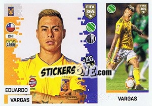 Sticker Eduardo Vargas - FIFA 365: 2018-2019. Blue backs n. 375 - Panini