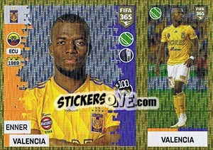 Sticker Enner Valencia - FIFA 365: 2018-2019. Blue backs n. 377 - Panini