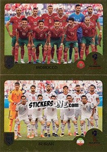 Sticker Morocco / IR Iran - FIFA 365: 2018-2019. Blue backs n. 381 - Panini