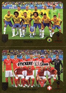 Sticker Brazil / Switzerland - FIFA 365: 2018-2019. Blue backs n. 386 - Panini