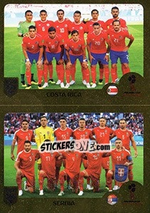 Sticker Costa Rica / Serbia - FIFA 365: 2018-2019. Blue backs n. 387 - Panini