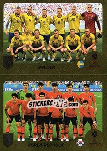 Sticker Sweden / Korea Republic - FIFA 365: 2018-2019. Blue backs - Panini