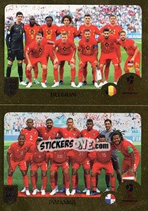 Sticker Belgium / Panama - FIFA 365: 2018-2019. Blue backs - Panini