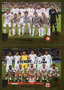 Sticker Tunisia / England - FIFA 365: 2018-2019. Blue backs - Panini