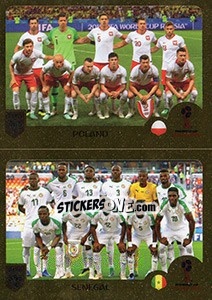 Sticker Poland / Senegal - FIFA 365: 2018-2019. Blue backs n. 392 - Panini