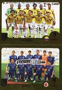 Figurina Colombia / Japan - FIFA 365: 2018-2019. Blue backs - Panini