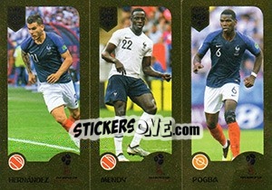 Figurina Hernández / Mendy / Pogba - FIFA 365: 2018-2019. Blue backs - Panini