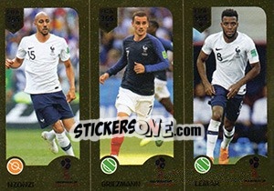 Sticker Nzonzi /Griezmann /Lemar - FIFA 365: 2018-2019. Blue backs - Panini