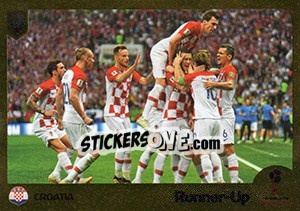 Sticker Croatia Runner-Up - FIFA 365: 2018-2019. Blue backs n. 412 - Panini