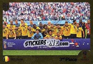 Sticker Belgium 3rd Place - FIFA 365: 2018-2019. Blue backs n. 413 - Panini