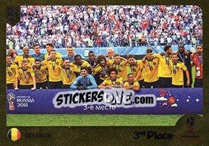 Sticker Belgium 3rd Place - FIFA 365: 2018-2019. Blue backs - Panini