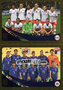 Sticker Canada / Japan - FIFA 365: 2018-2019. Blue backs - Panini