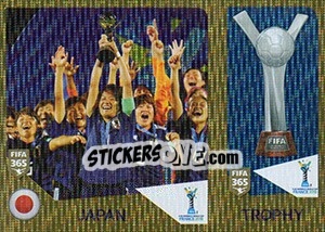 Sticker Japan / Trophy - FIFA 365: 2018-2019. Blue backs - Panini