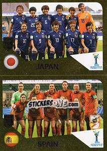 Sticker Japan - Spain - FIFA 365: 2018-2019. Blue backs - Panini