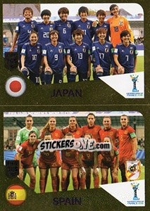 Sticker Japan - Spain - FIFA 365: 2018-2019. Blue backs n. 425 - Panini