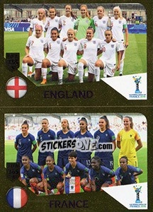 Sticker England / France - FIFA 365: 2018-2019. Blue backs n. 426 - Panini