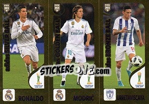 Cromo Ronaldo / Modric / Urretaviscaya - FIFA 365: 2018-2019. Blue backs - Panini