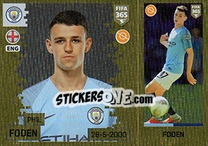 Sticker Phil Foden - FIFA 365: 2018-2019. Blue backs - Panini