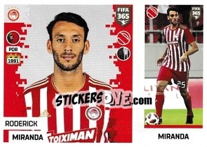 Sticker Roderick Miranda - FIFA 365: 2018-2019. Blue backs - Panini