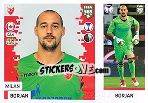 Sticker Milan Borjan - FIFA 365: 2018-2019. Blue backs n. S1 - Panini