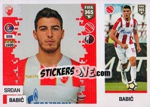 Sticker Srdan Babic - FIFA 365: 2018-2019. Blue backs n. S4 - Panini