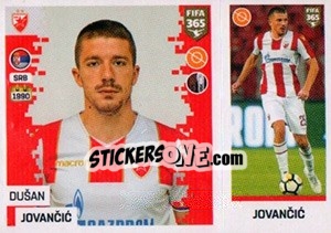 Sticker Dušan Jovancic - FIFA 365: 2018-2019. Blue backs - Panini