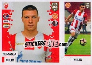 Sticker Nemanja Milic - FIFA 365: 2018-2019. Blue backs - Panini