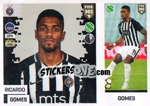 Sticker Ricardo Gomes - FIFA 365: 2018-2019. Blue backs - Panini