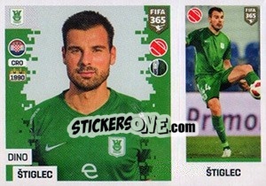 Sticker Dino Štiglec - FIFA 365: 2018-2019. Blue backs - Panini