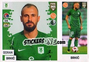 Sticker Goran Brkic - FIFA 365: 2018-2019. Blue backs - Panini