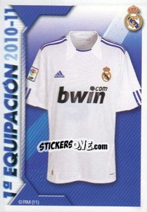 Sticker Equipación blanca - Real Madrid 2010-2011 - Panini