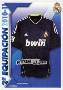 Sticker Equipación negra - Real Madrid 2010-2011 n. 6 - Panini