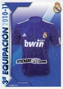 Sticker Equipación morada - Real Madrid 2010-2011 n. 7 - Panini