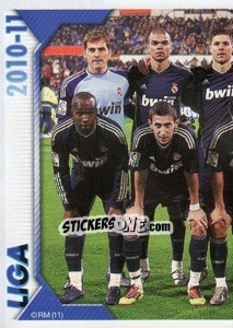 Sticker Alineación Liga (Mosaico) - Real Madrid 2010-2011 n. 10 - Panini