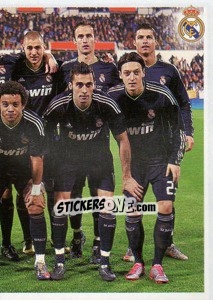 Cromo Alineación Liga (Mosaico) - Real Madrid 2010-2011 - Panini