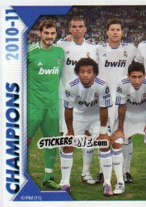 Figurina Alineación Champions (Mosaico) - Real Madrid 2010-2011 - Panini