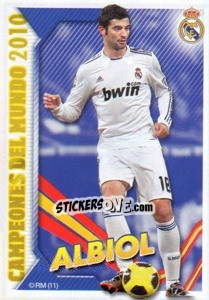 Cromo Campeón del mundo - Albiol - Real Madrid 2010-2011 n. 16 - Panini