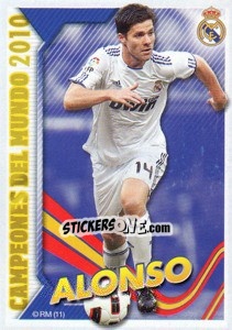 Sticker Campeón del mundo - Xabi Alonso - Real Madrid 2010-2011 n. 18 - Panini
