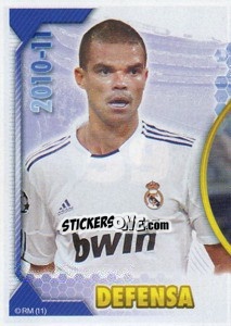 Figurina Pepe (Mosaico) - Real Madrid 2010-2011 - Panini