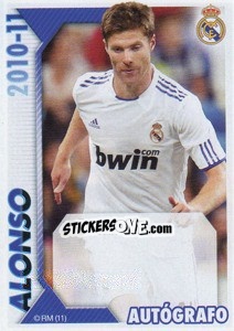 Sticker Xabi Alonso (Autógrafo) - Real Madrid 2010-2011 n. 94 - Panini