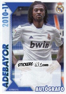 Cromo Adebayor (Autógrafo) - Real Madrid 2010-2011 - Panini