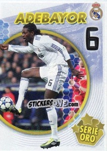 Cromo Adebayor (Mosaico) - Real Madrid 2010-2011 - Panini