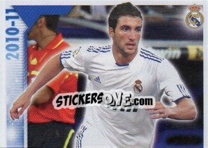 Cromo Higuaín (Mosaico) - Real Madrid 2010-2011 - Panini