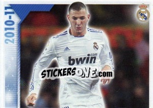 Cromo Benzemá (Mosaico) - Real Madrid 2010-2011 - Panini