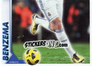 Cromo Benzemá (Mosaico) - Real Madrid 2010-2011 - Panini