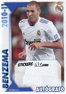 Cromo Benzemá (Autógrafo) - Real Madrid 2010-2011 - Panini