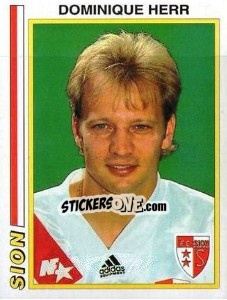 Sticker Dominique Herr - Football Switzerland 1994-1995 - Panini