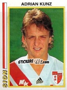 Sticker Adrian Kunz - Football Switzerland 1994-1995 - Panini