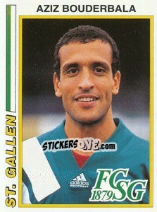 Sticker Aziz Bouderbala - Football Switzerland 1994-1995 - Panini