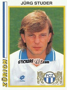 Sticker Jurg Studer - Football Switzerland 1994-1995 - Panini